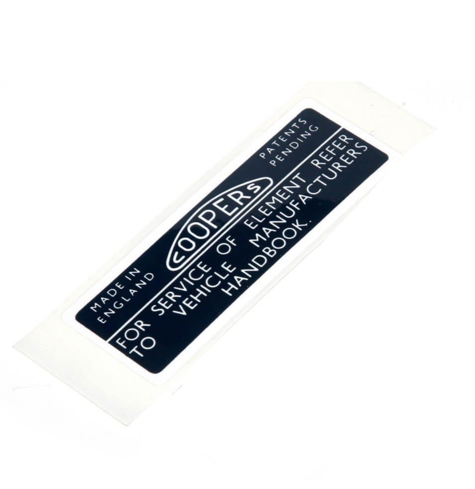 mgb-BML1012 Cooper Filter Decal