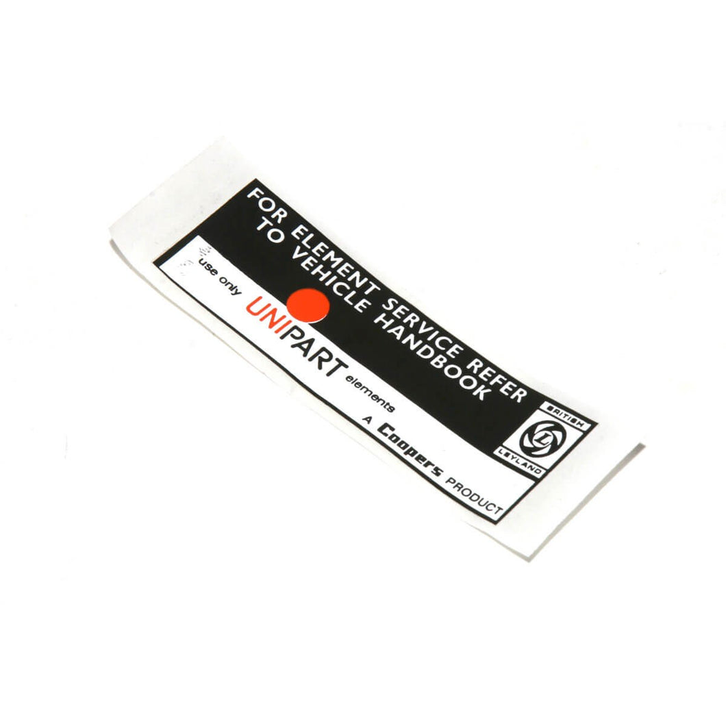 mgb-BML1013 Air Filter Decal