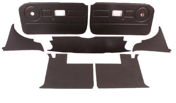 MGB-TK119A 7-PIECE PANEL KIT in Black (ROADSTER) 1976-80