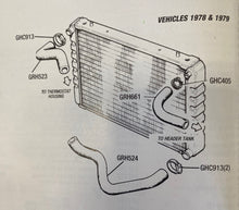 Load image into Gallery viewer, TR7 - GRH661 Top hose radiator right and left

