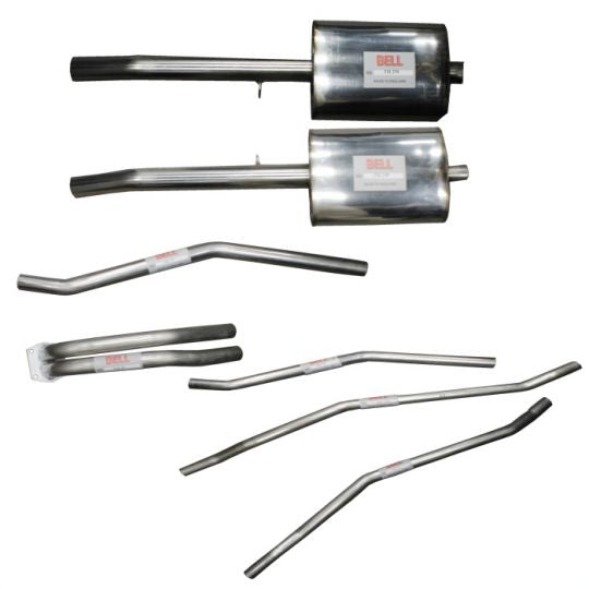 tr6-th021 BELL TR6 DUAL EXHAUST SYSTEM STAINLESS STEEL 1972-76