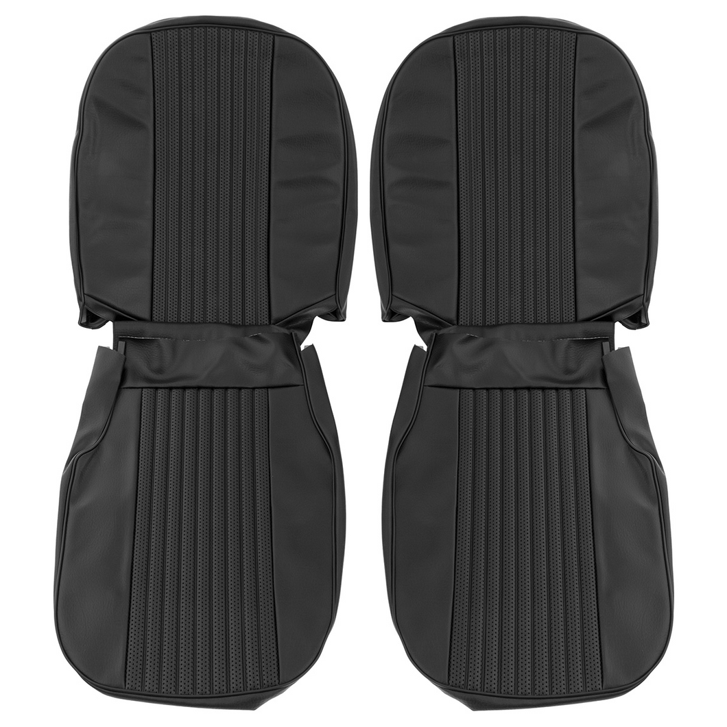 MGB-SC111A Front Seat Kit, Perforated Middle (Black) 1970-73