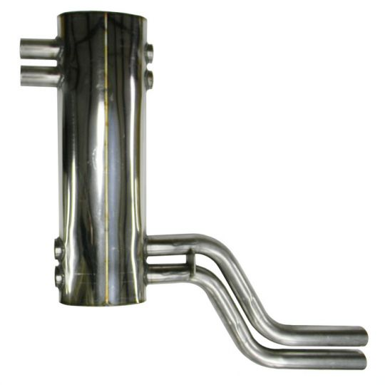 tr6-TH102 REAR MUFFLER STAINLESS STEEL 1972-76