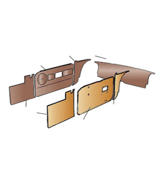 MGB-TK119K 7-PIECE PANEL KIT in AUTUMN LEAF (ROADSTER) 1976-80