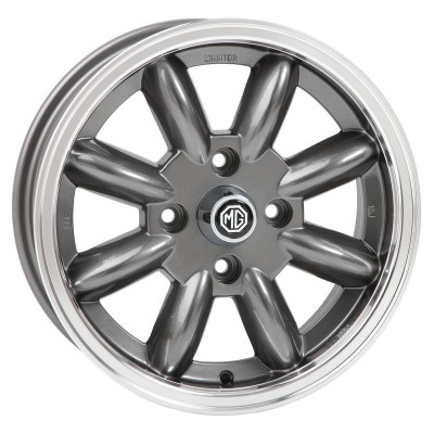 Midget-GAC8203B MIDGET MINILITE REPLICA WHEELS BLACK FINISH 13X5 SET OF 4